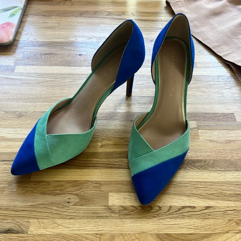 Kelly & Katie Blue and Green Heels